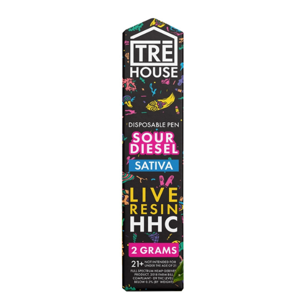 Tre House HHC Disposable (2g) - Sour Diese with packaging
