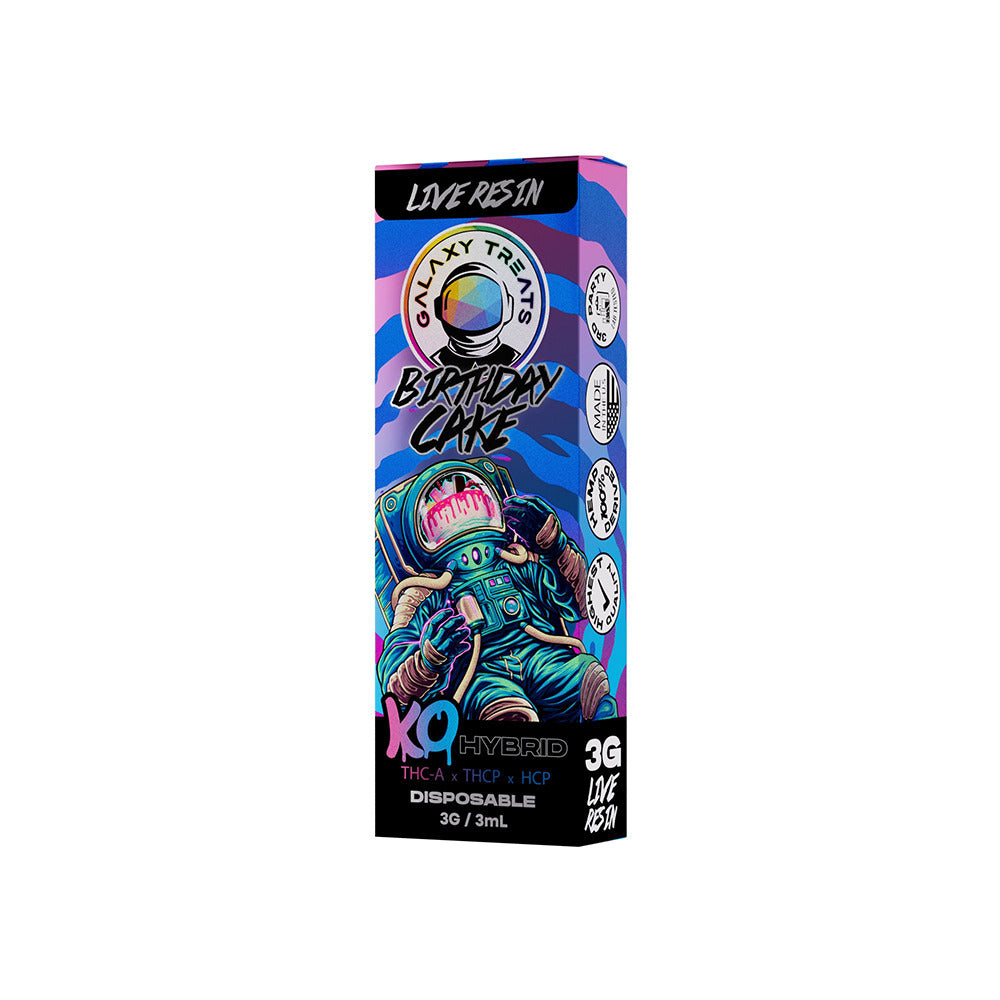 Galaxy Treats Knock Out Disposable (3g) - Birthday Cake with packaging
