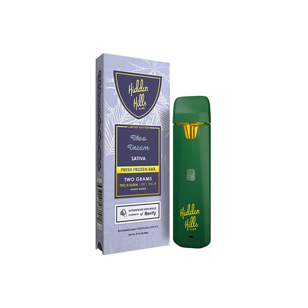 Hidden Hills Heady Blend THCAU + D9 + THCP Fresh Frozen Disposable (2g) | Bloo Dream