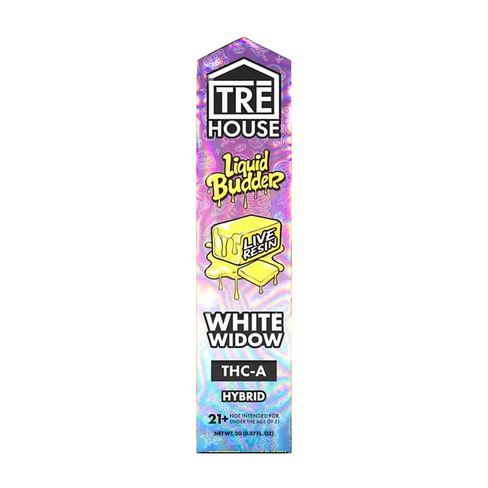 Tre House Live Resin Liquid Budder Disposable (2g) - White Widow with packaging