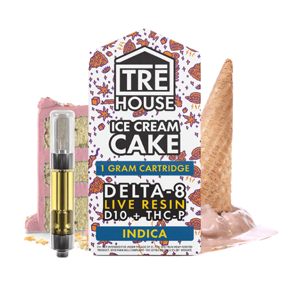 Tre House Live Resin + D10 + THCP Cartridge (1g) | Ice Cream Cake