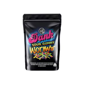 Puff Xtrax D8 Dank Sour Gummy Worms (250mg 10ct Pouch)