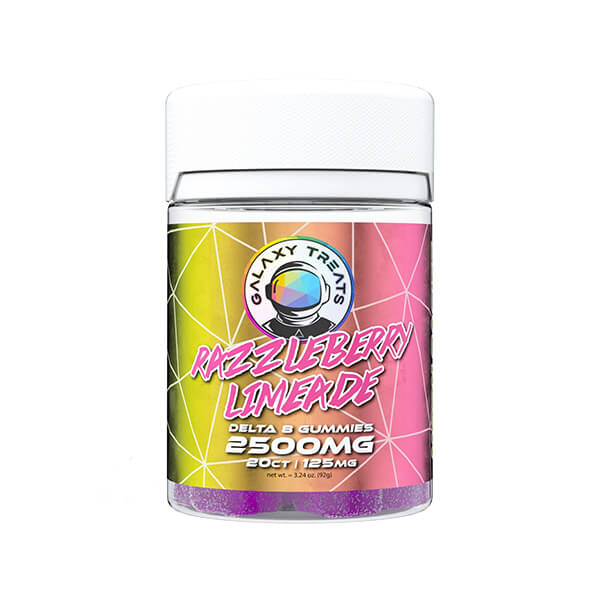 Galaxy Treats Moon Babies Gummies (2500mg 20ct Jar) - Razzleberry Limeade