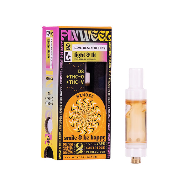 Pinweel Live Resin D11 Cartridges (2g) - Sativa with packaging