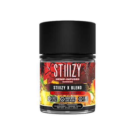 STIIIZY X-Blend Gummies (1050mg 15ct Jar) -  Carribean Breeze