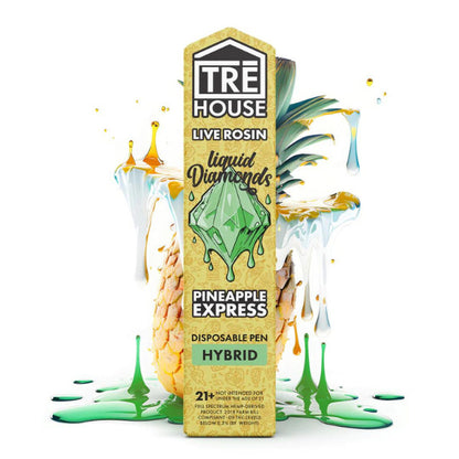 Tre House Live Rosin Liquid Diamonds Disposable (2g) Pineapple Express (Hybrid) 2-Gram