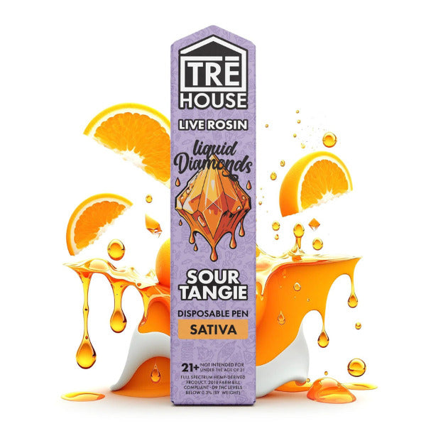 Tre House Live Rosin Liquid Diamonds Disposable (2g) Sour Tangie (Sativa) 2-Gram