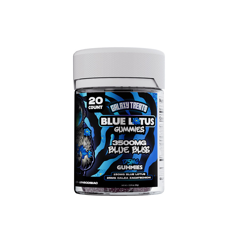 Galaxy Treats Calea Zacatechichi Gummies (3500mg 20ct Jar) | Blue Bliss