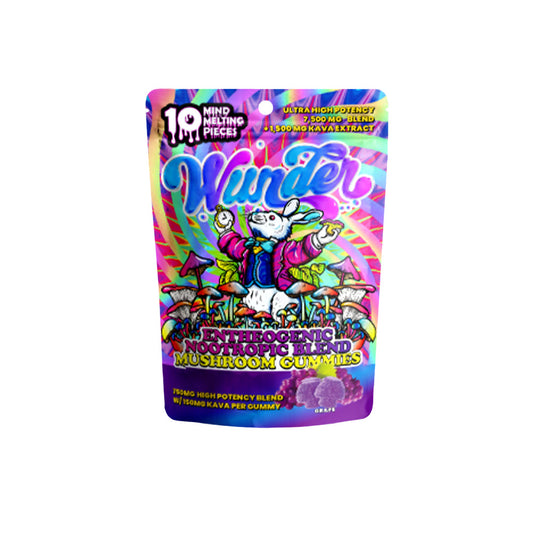 Wunder Mushroom Kava Gummies (10ct Pouch) | MOQ 10 Grape