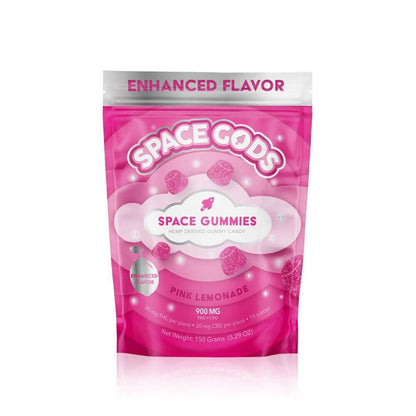 Space Gods Mega Dose D9 + CBD Space Gummies (900mg 15ct Pouch) | Pink Lemonade