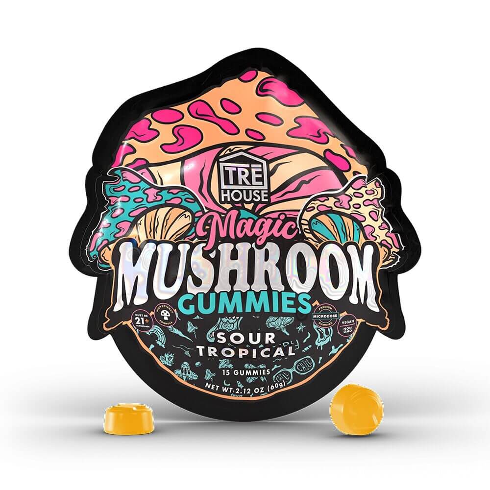 Tre House Magic Mushroom Gummies (15ct Pouch) Sour Tropical