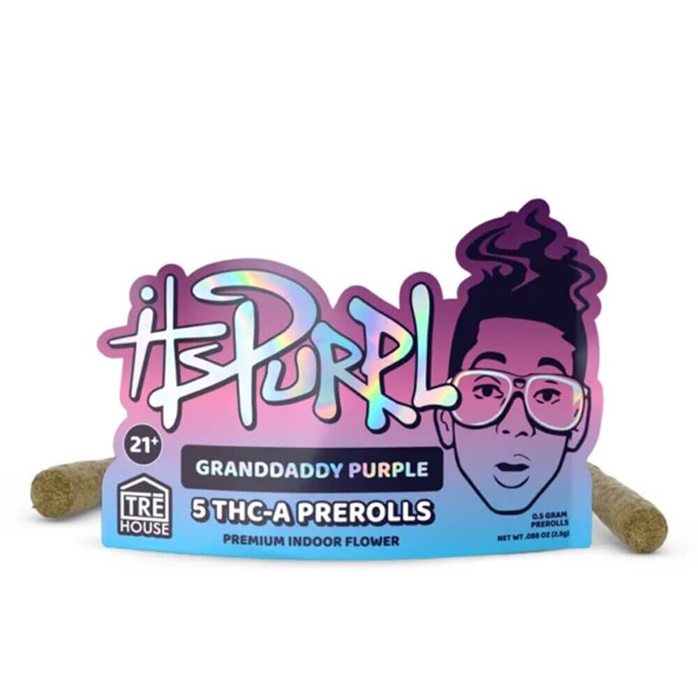 Tre House It’s Purple Pre Rolls (5ct Pouch)