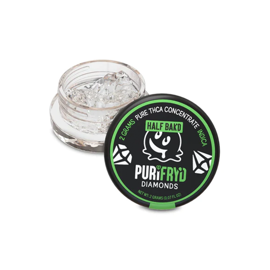 Half Baked PURIFRYD Live Resin THC-A Concentrate Diamonds (2g Jar) Krypto Chronic