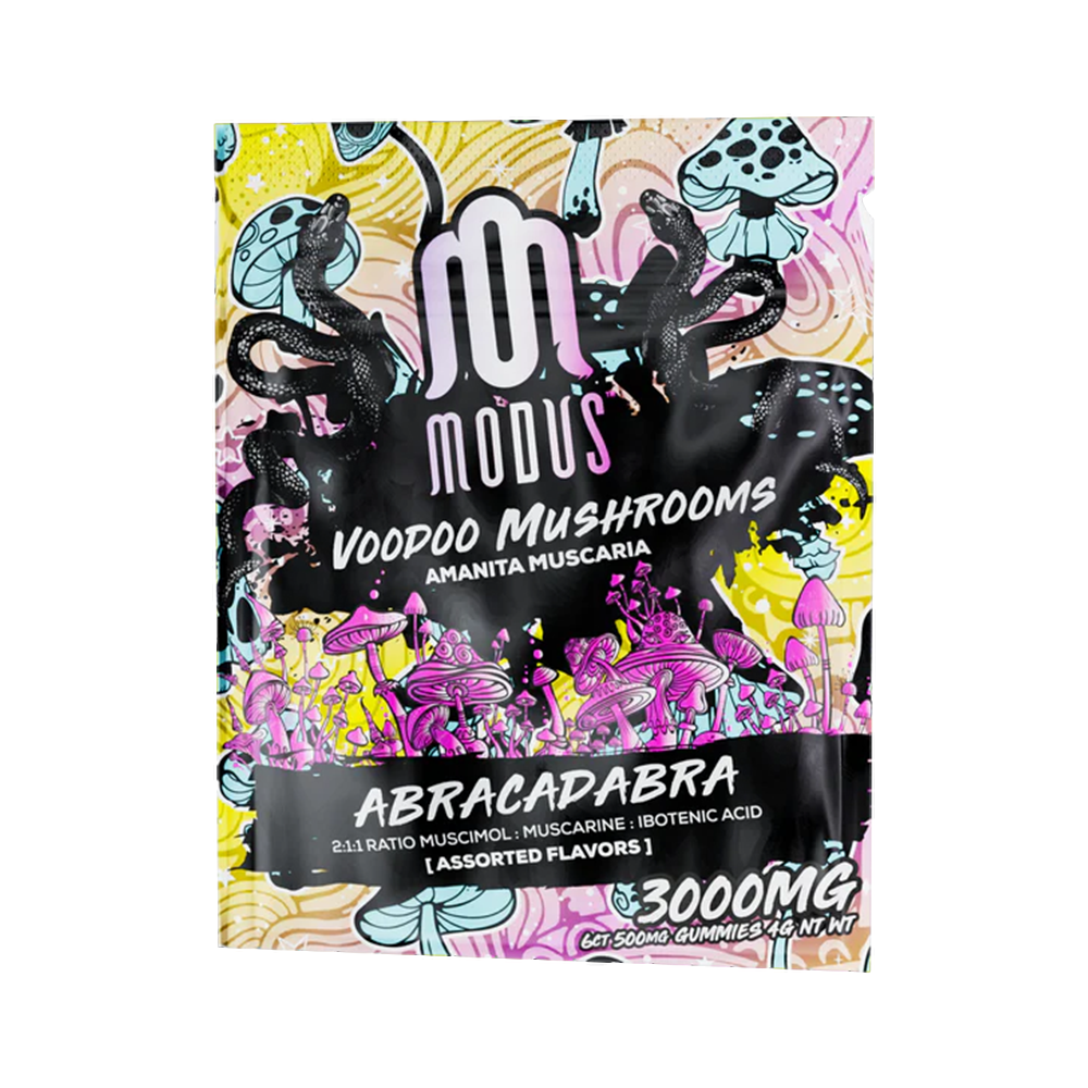 Modus Amanita Voodoo Mushrooms Gummies (3000mg 6ct Pouch)-Abracadabra with packaging