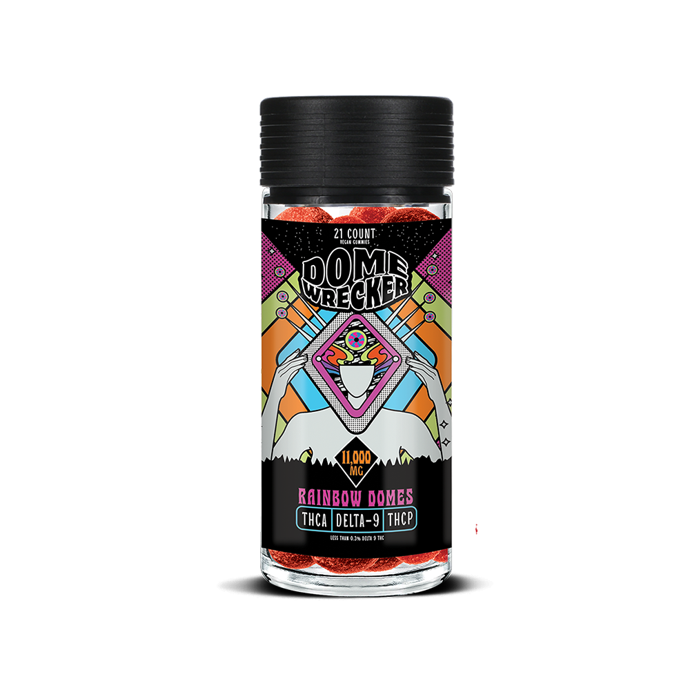 Domewrecker D9 Gummies (11000mg 21ct Jar) - Rainbow Domes