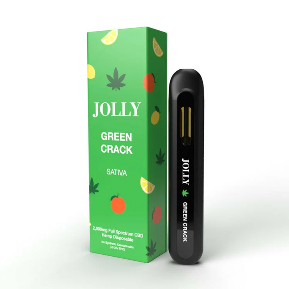 Jolly CBD Disposable (2000mg 2g) - Green Crack with packaging