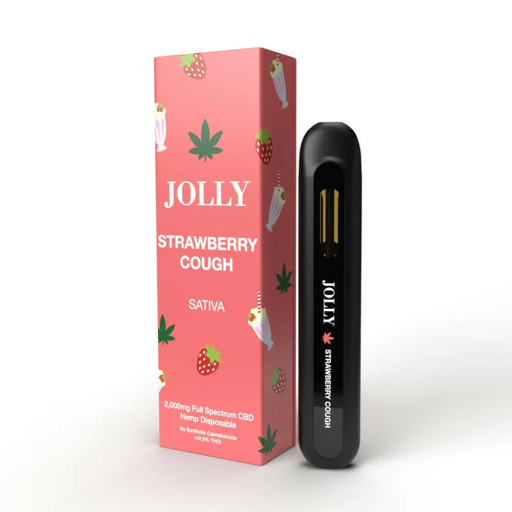 Jolly CBD Disposable (2000mg 2g) - Strawberry Cough with packaging