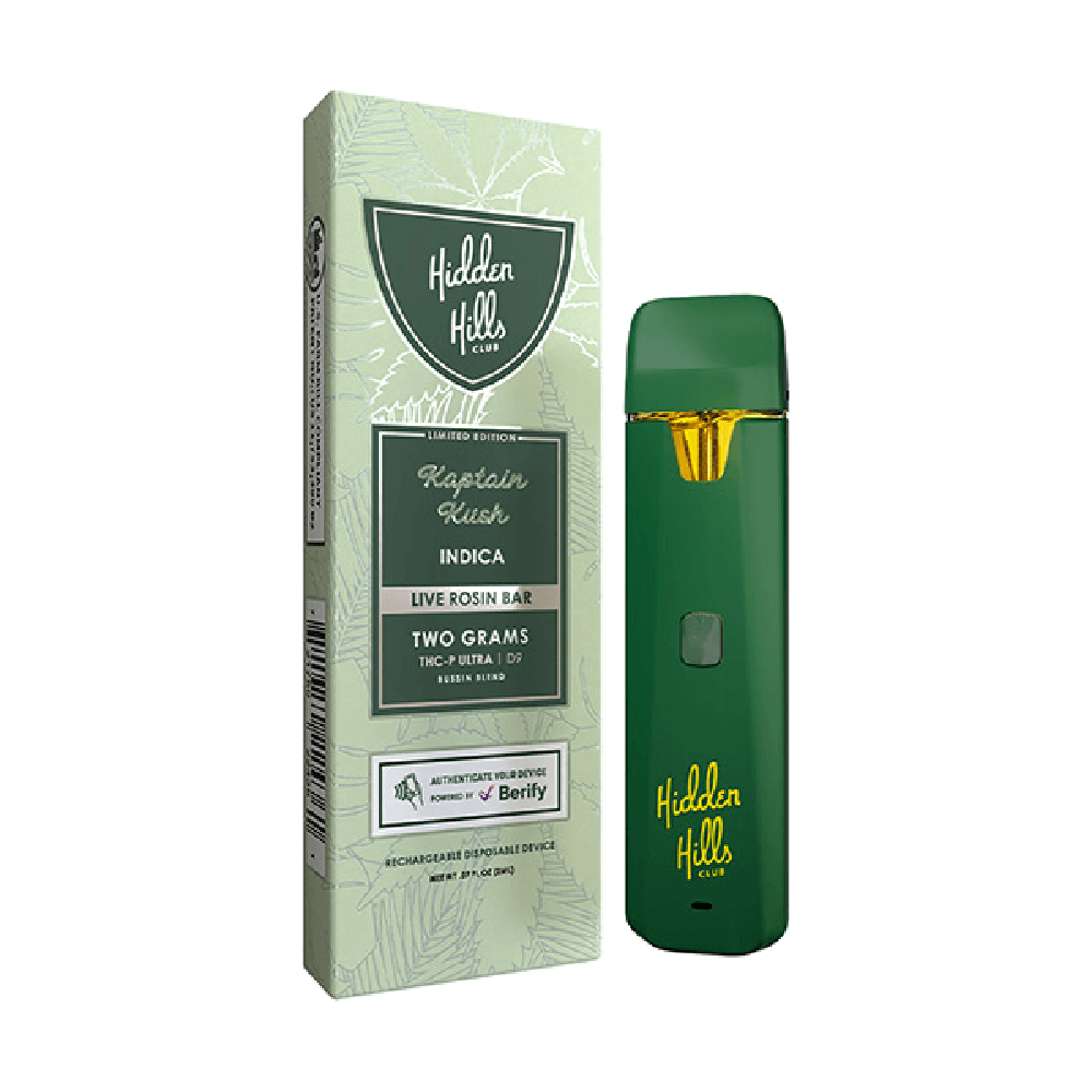 Hidden Hills (DispoDelta)(2g) Bussin Blend - kaptain Kush with packaging