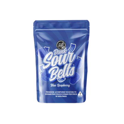 Puff Xtrax D8 Dank Sour Belts (250mg 10ct Pouch) - Blue Raspberry