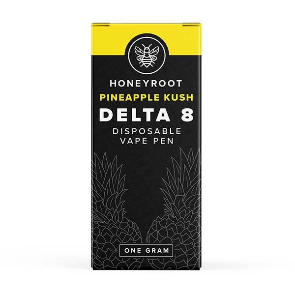 Honeyroot D8 Disposable (1g) - Pineapple Kush with packaging