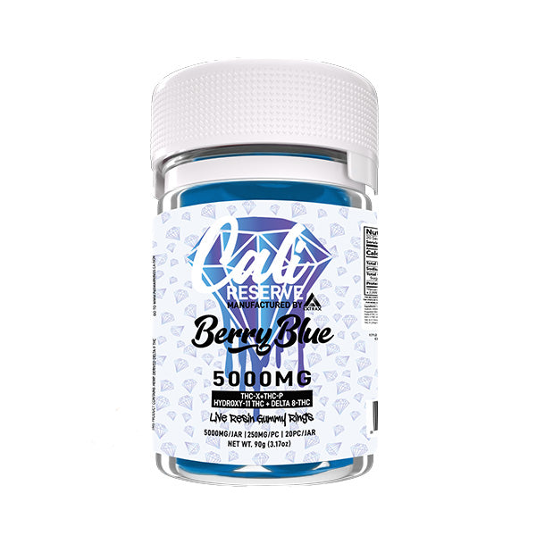 Cali Extrax Diamond Reserve Gummies (5000mg 20ct Jar) - Berry Blue