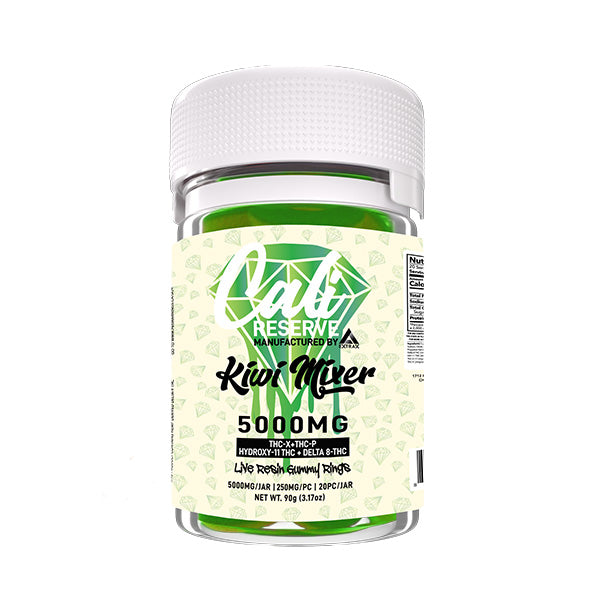 Cali Extrax Diamond Reserve Gummies (5000mg 20ct Jar) - Kiwi Mixer