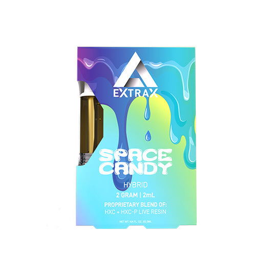 Delta Extrax Live Resin HXCP Cartridge (2g) - Space Candy with packaging