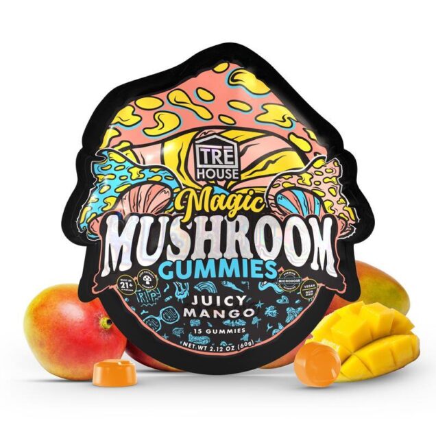 Tre House Magic Mushroom Gummies (15ct Pouch) Juicy Mango